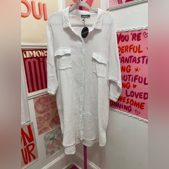 NWT Alembika Recreation Shirt Dress in White color - Picture 1 of 11